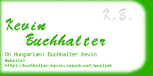 kevin buchhalter business card